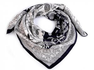 Hedvábný šátek paisley ornamenty 70x70 cm