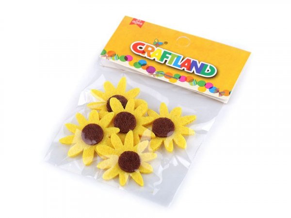 Filcový květ Ø30 mm slunečnice, kopretina
