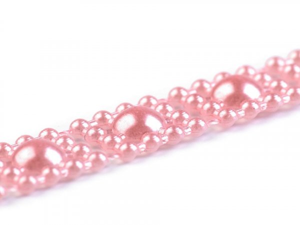 Borta s perlami - půlperle šíře 9 mm