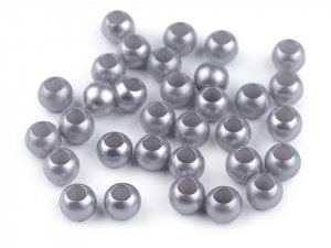 Plastové perly s velkým průvlekem 6x8 mm