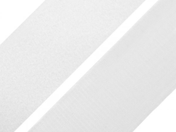 Suchý zip háček + plyš šíře 100 mm bílý