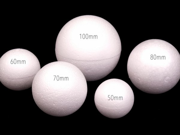 Polystyrenové koule průměr 8 cm