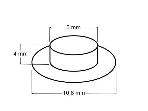 Průchodky s podložkou vnitřní Ø6 mm / vnější Ø10,8 mm s mřížkou