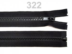 Kostěný zip šíře 5 mm délka 50 cm (bundový) černý