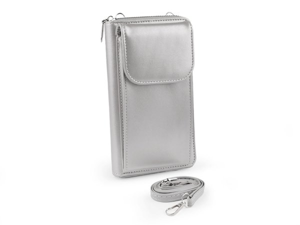 Peněženka s kapsou na mobil přes rameno crossbody 11x19 cm