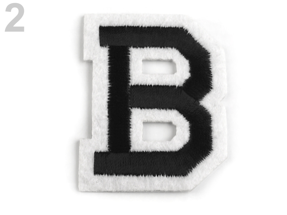 Nažehlovačka písmena, barva 2 "B" černá