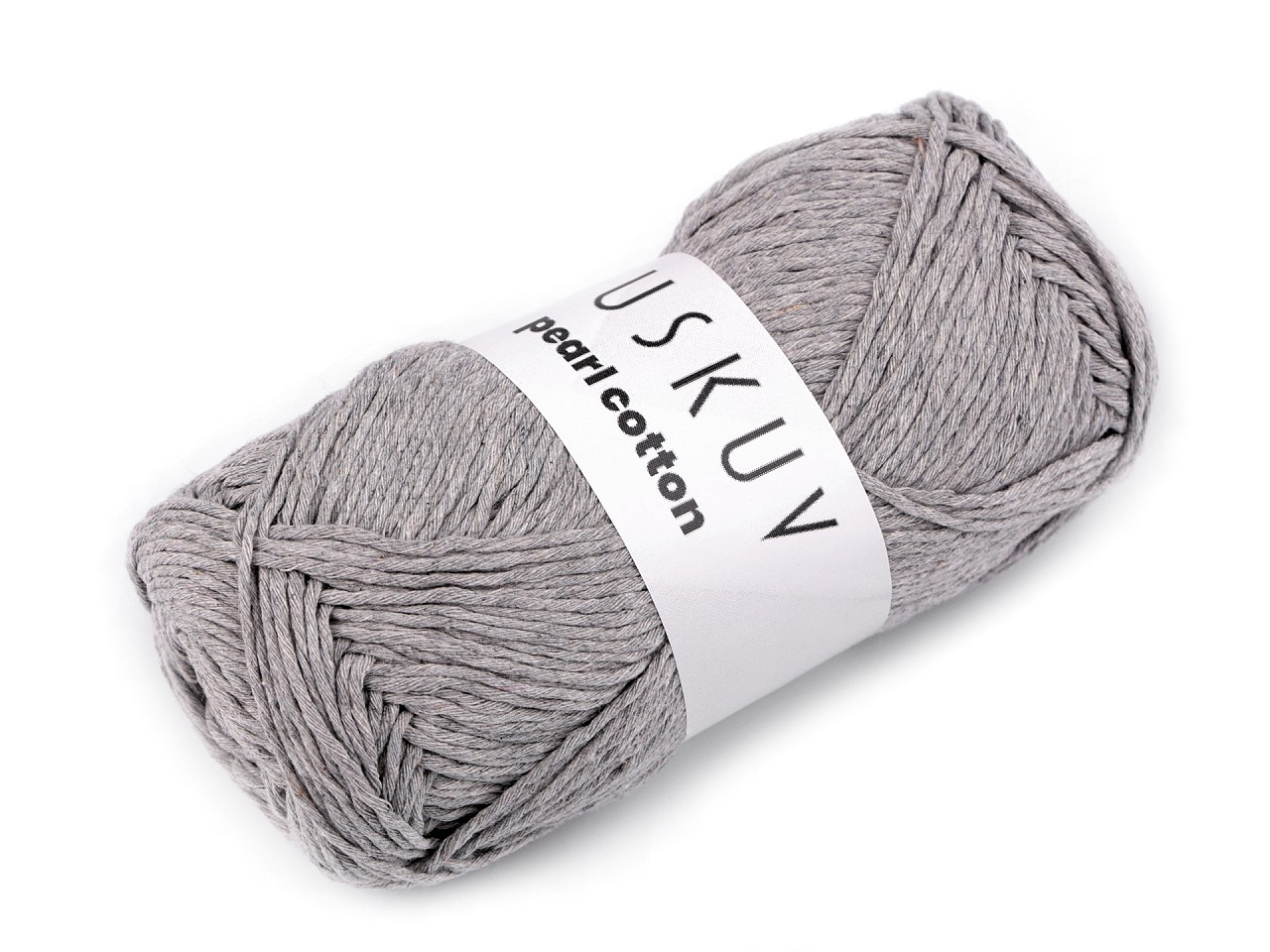 Bavlněná pletací příze Pearl Cotton 100 g, barva 16 (7) šedá světlá melír