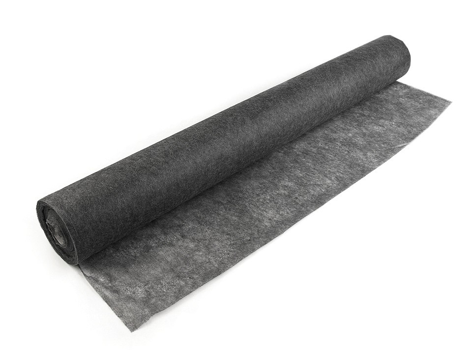Novopast 40+18 g/m² šíře 90 cm netkaná textilie nažehlovací, barva 2 šedá