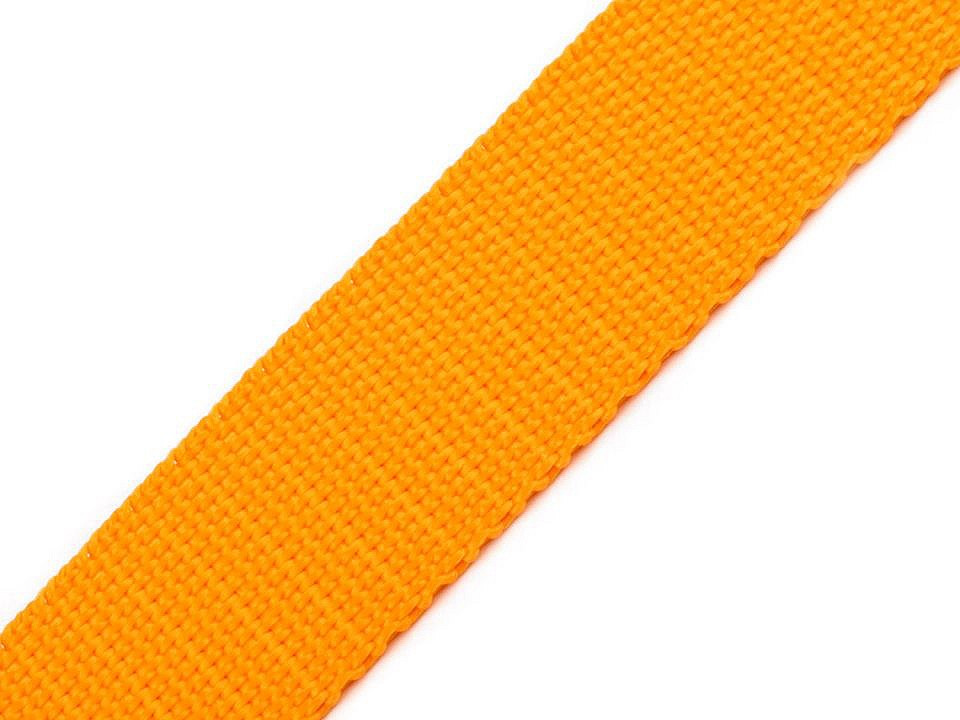 Popruh polypropylénový šíře 30 mm, barva 13 oranžovožlutá