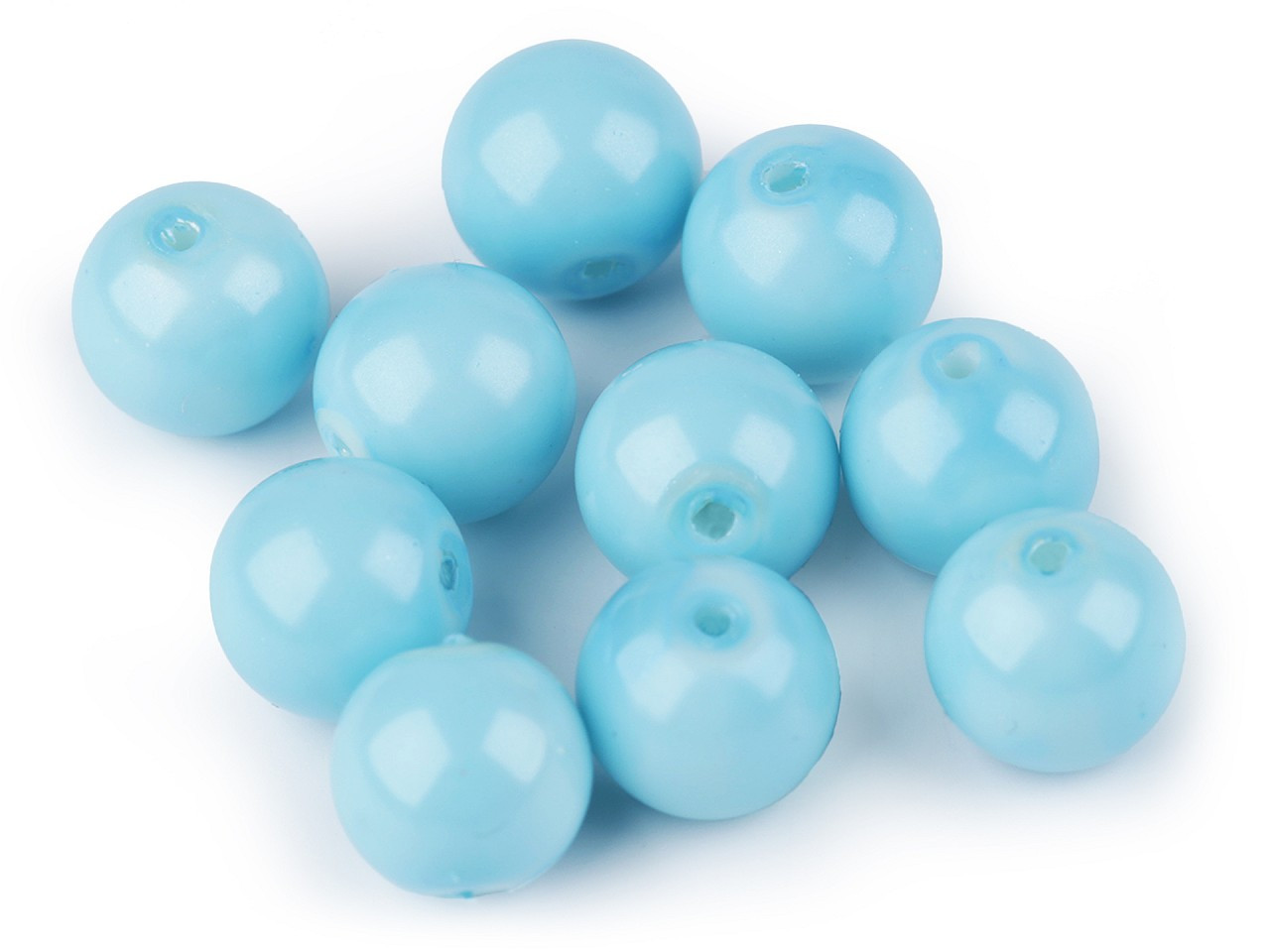 Skleněné voskové perly Ø10 mm, barva 60B modrá sytá