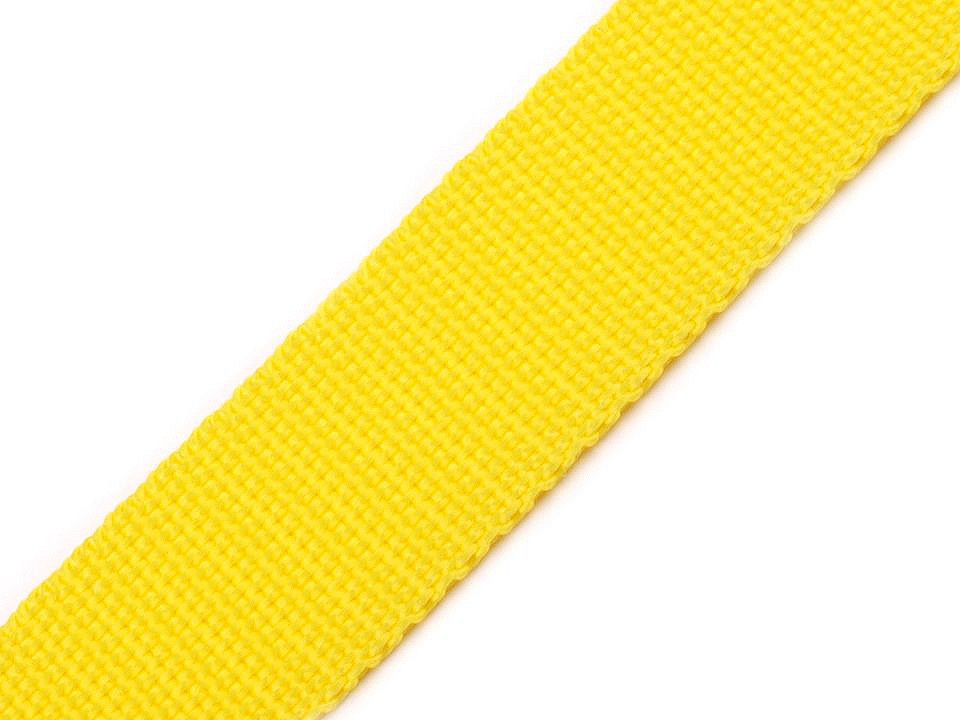 Popruh polypropylénový šíře 30 mm, barva 10 žlutá