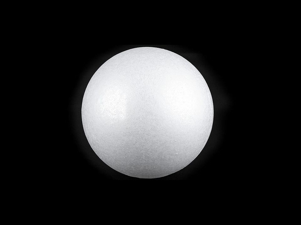 Koule Ø7,5 cm polystyren, barva bílá