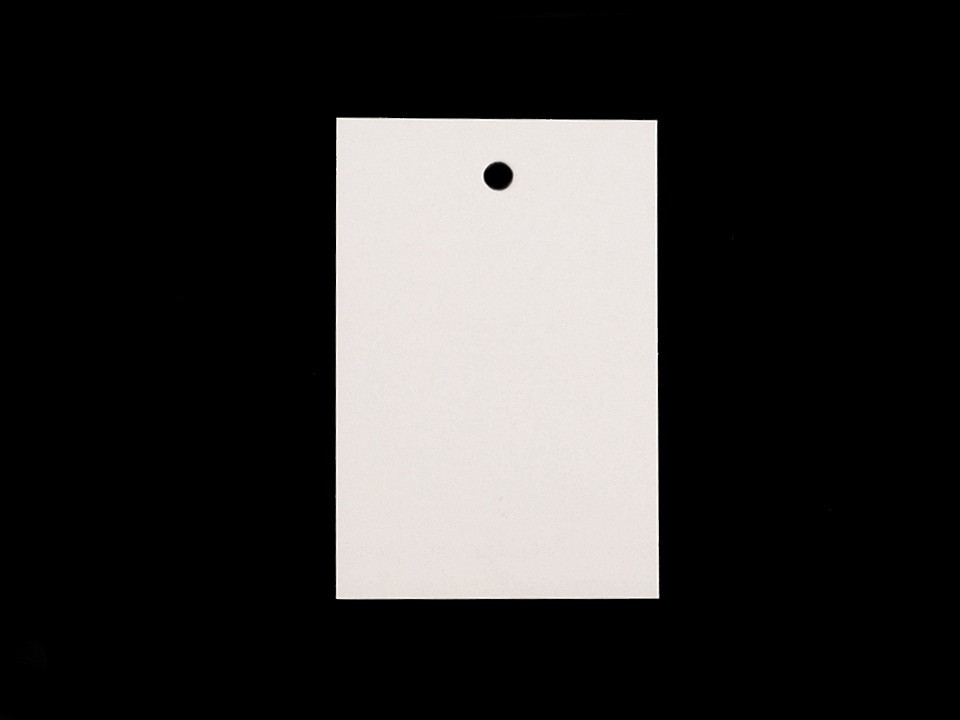 Papírová visačka / jmenovka 40x60 mm, barva bílá