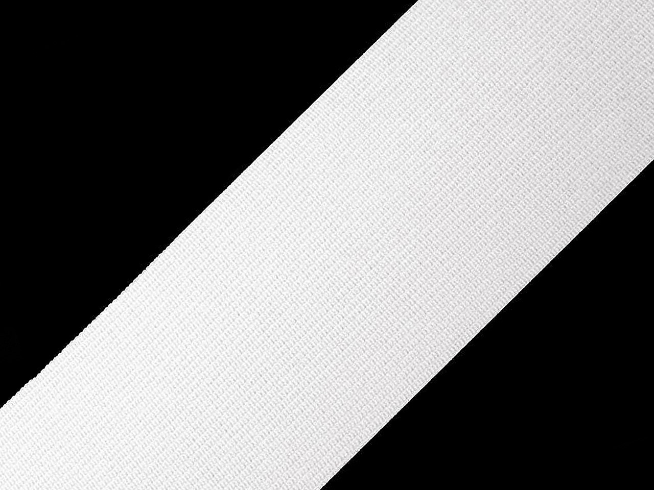 Fotografie Pruženka hladká šíře 50 mm tkaná, barva 1 bílá