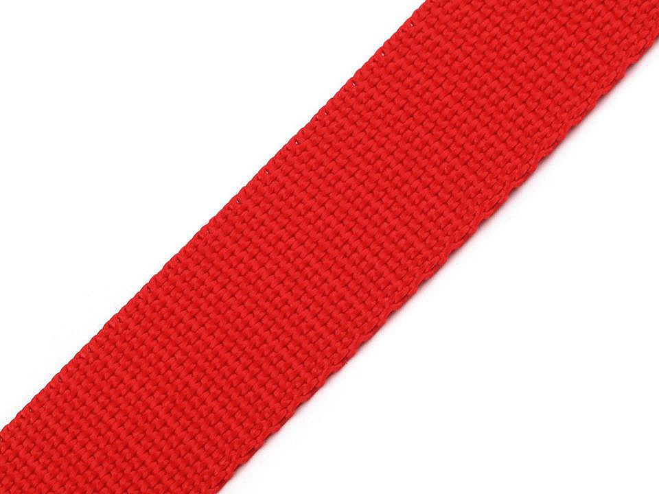 Popruh polypropylénový šíře 30 mm, barva 30 červená