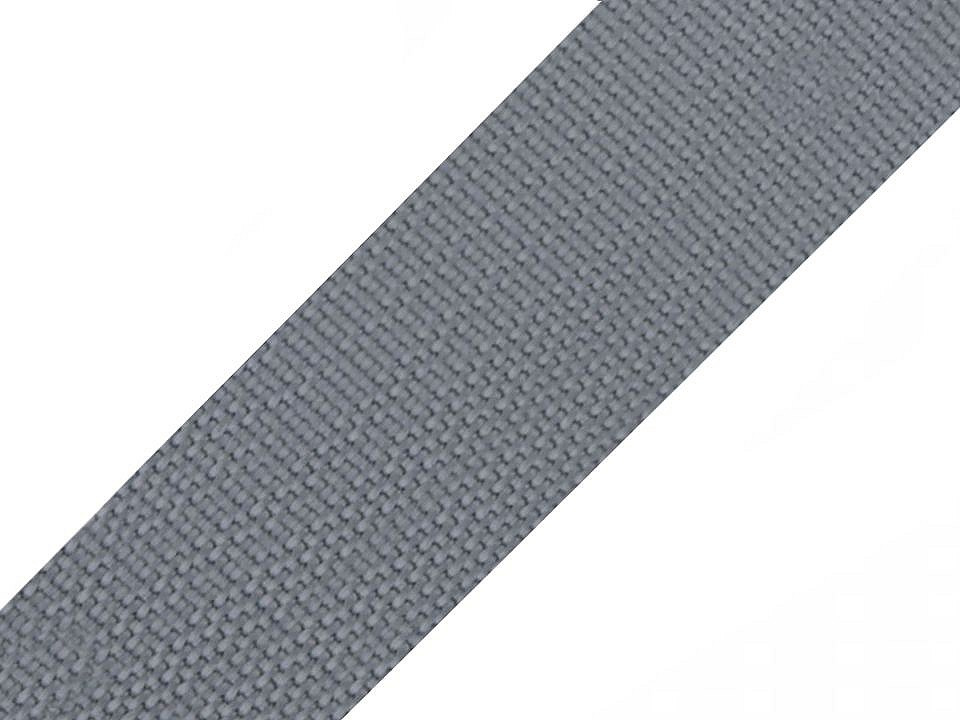 Popruh polypropylénový šíře 40 mm, barva 88 šedá neutrální