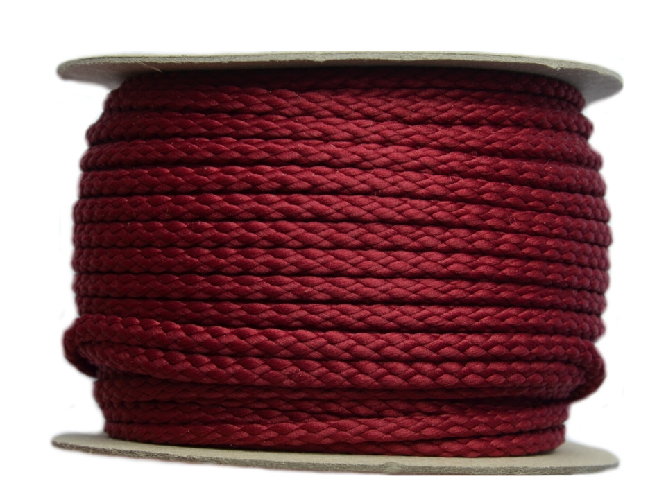 Oděvní šňůra PES Ø6 mm ČESKÝ VÝROBEK, barva Granátová (3338)