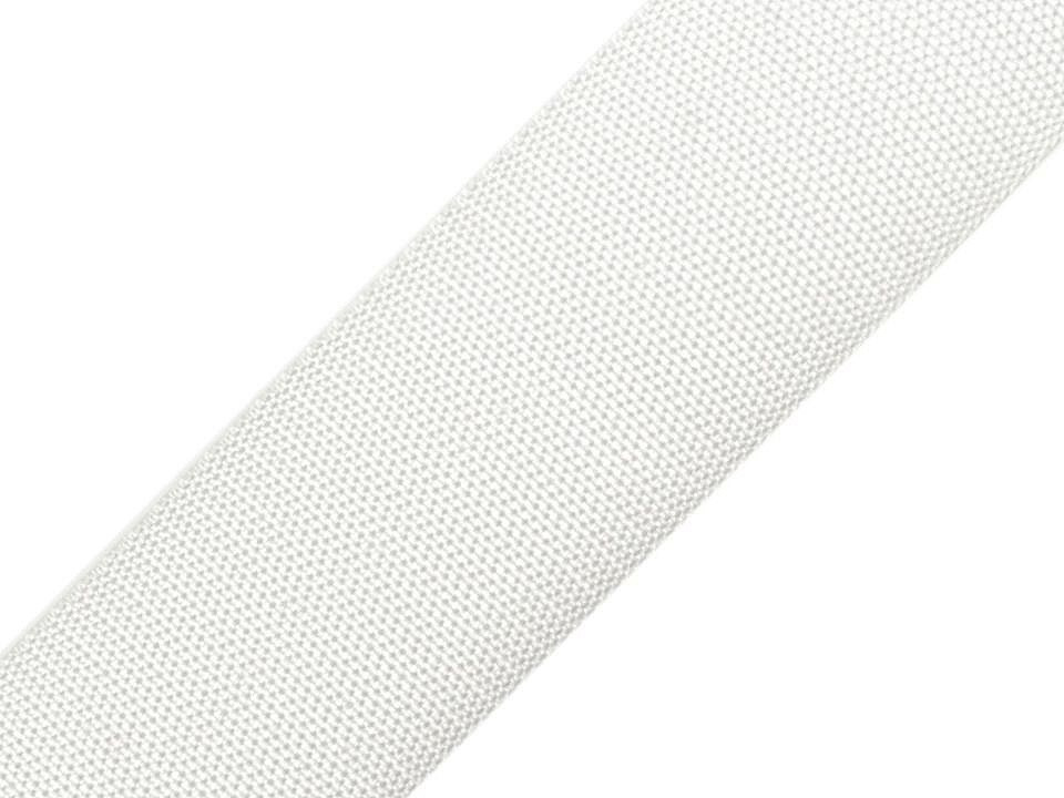 Popruh polypropylénový šíře 40 mm, barva 01 bílá