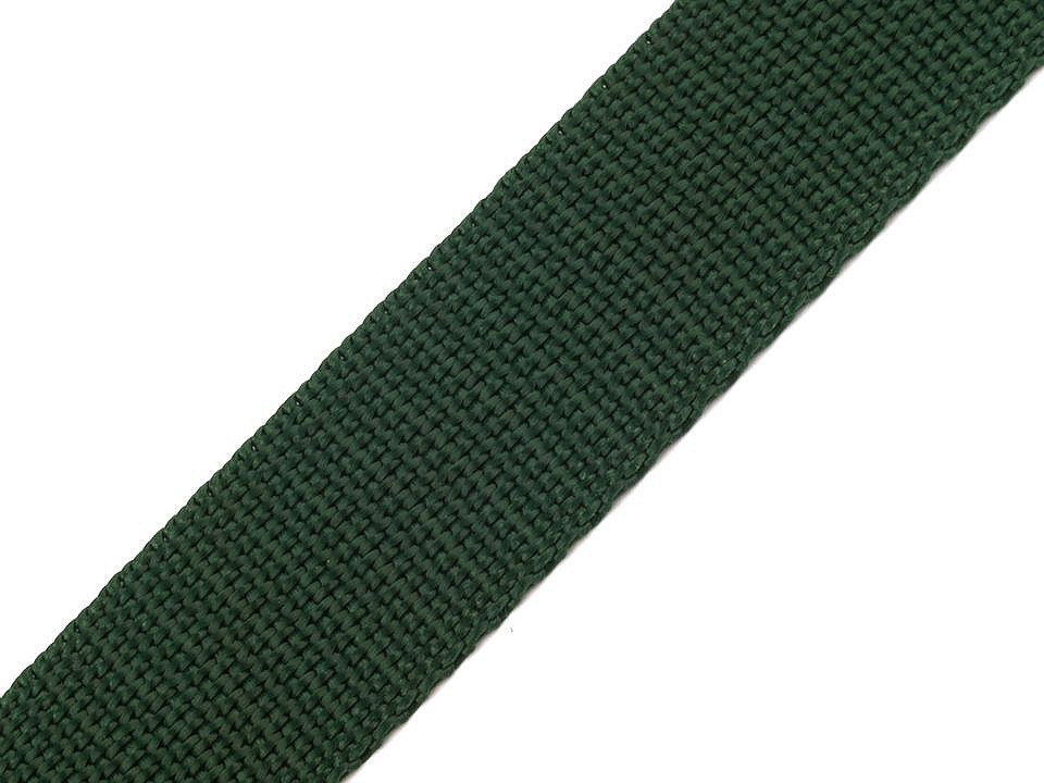 Popruh polypropylénový šíře 30 mm, barva 69 zelená mechová