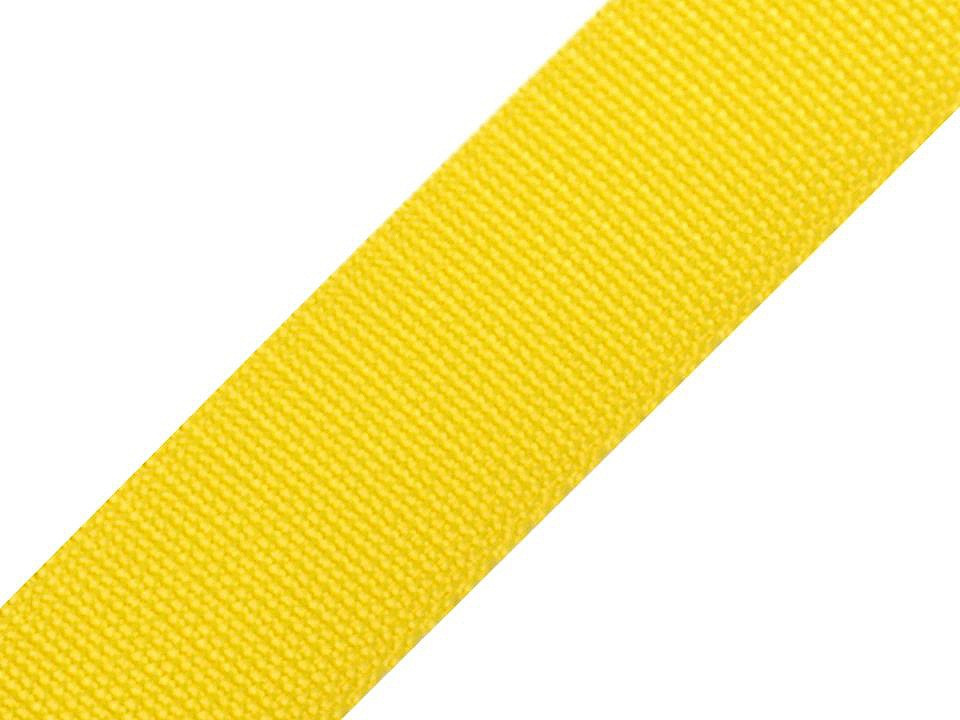 Popruh polypropylénový šíře 40 mm, barva 10 žlutá