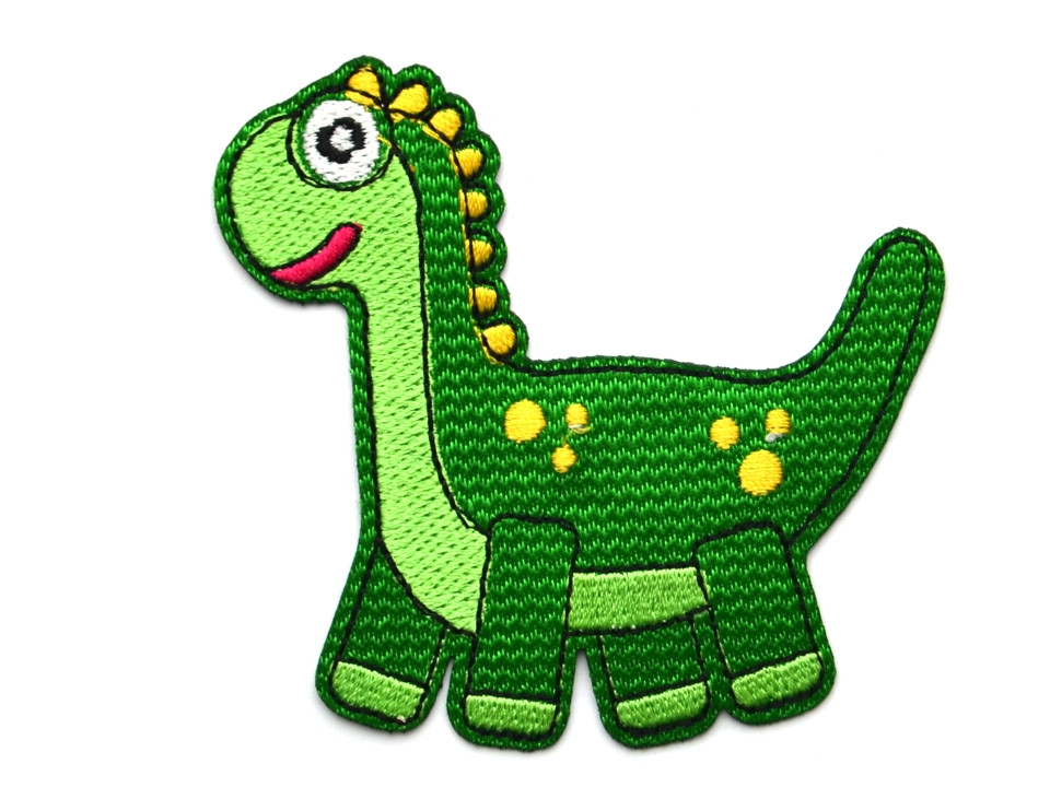 Nažehlovačka dinosaurus 8 x 8 cm, barva Zelená