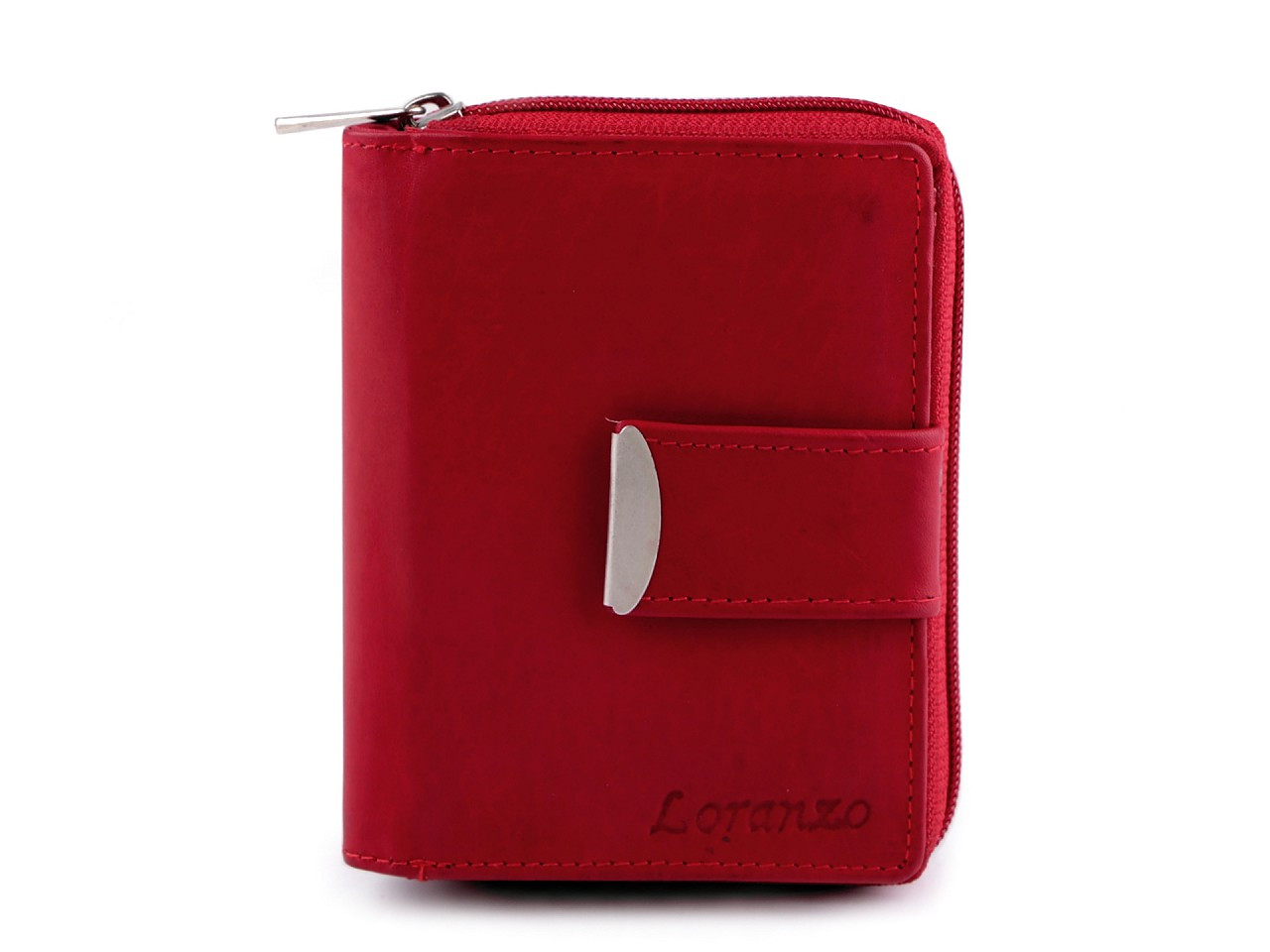 Dámská peněženka kožená, barva 5 červená tmavá