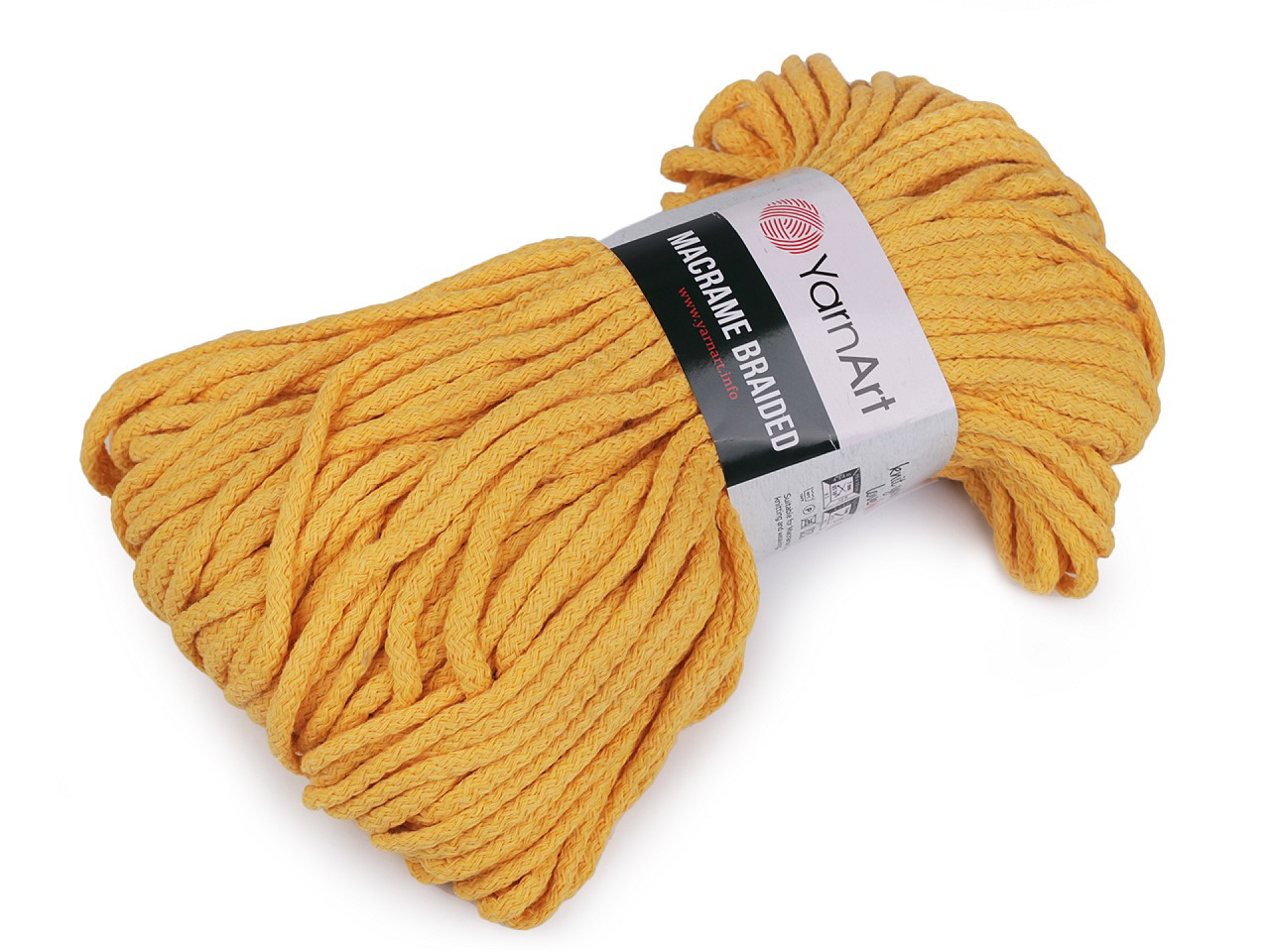 Pletací příze Macrame Braided 250 g, barva 2 (764) hořčicová