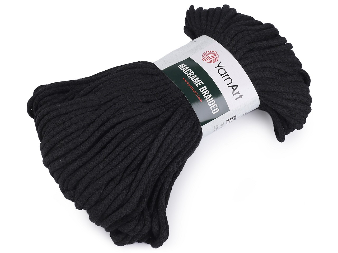 Pletací příze Macrame Braided 250 g, barva 13 (750) černá