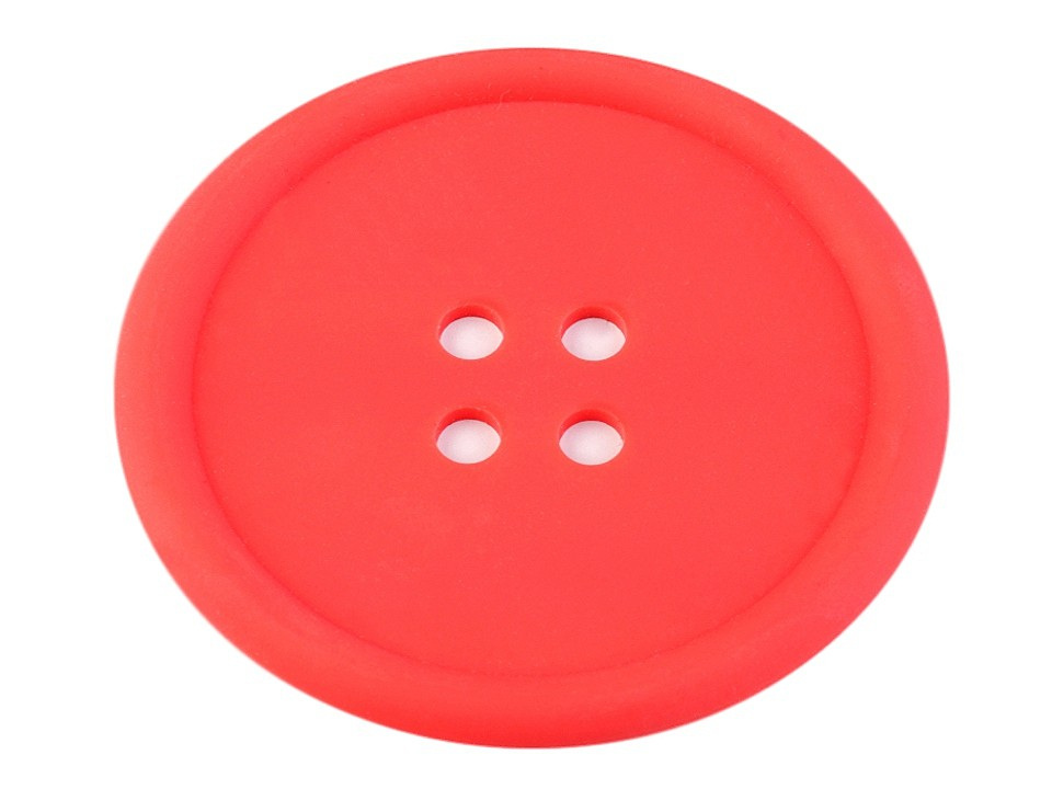Silikonová podložka knoflík Ø9 cm, barva 2 červená sv.