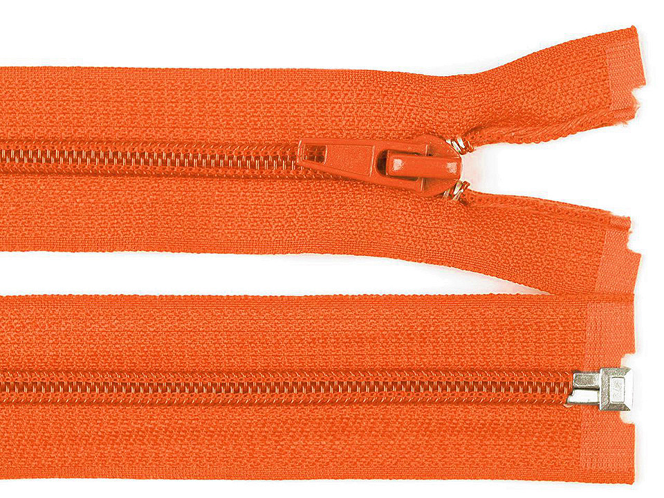 Spirálový zip šíře 5 mm délka 60 cm bundový POL, barva 158 oranžová