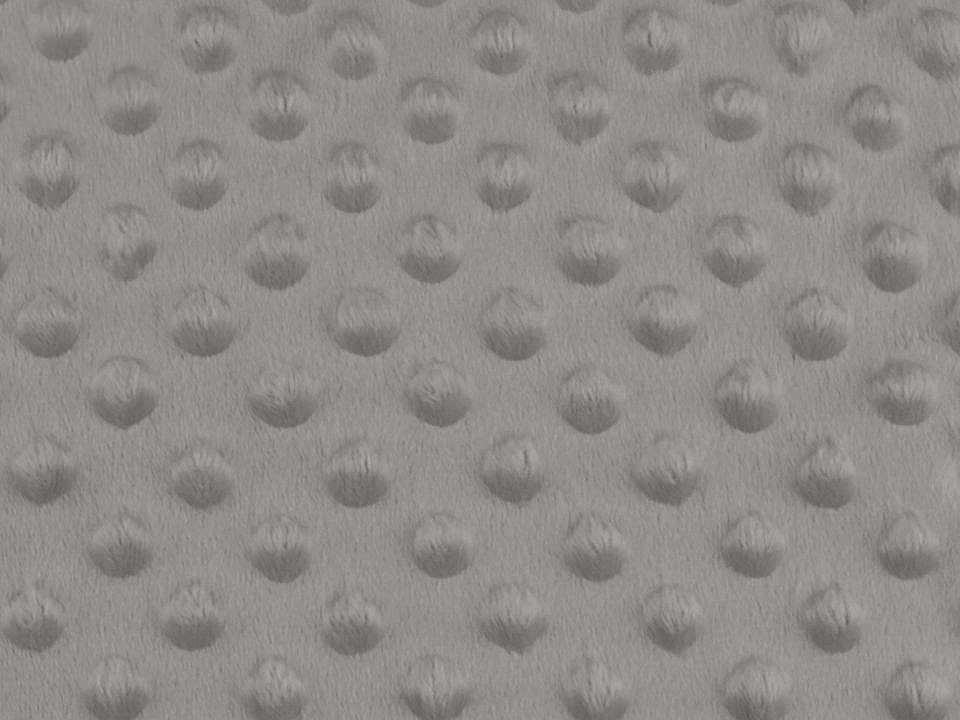 Minky s 3D puntíky, barva 14 (17) šedá