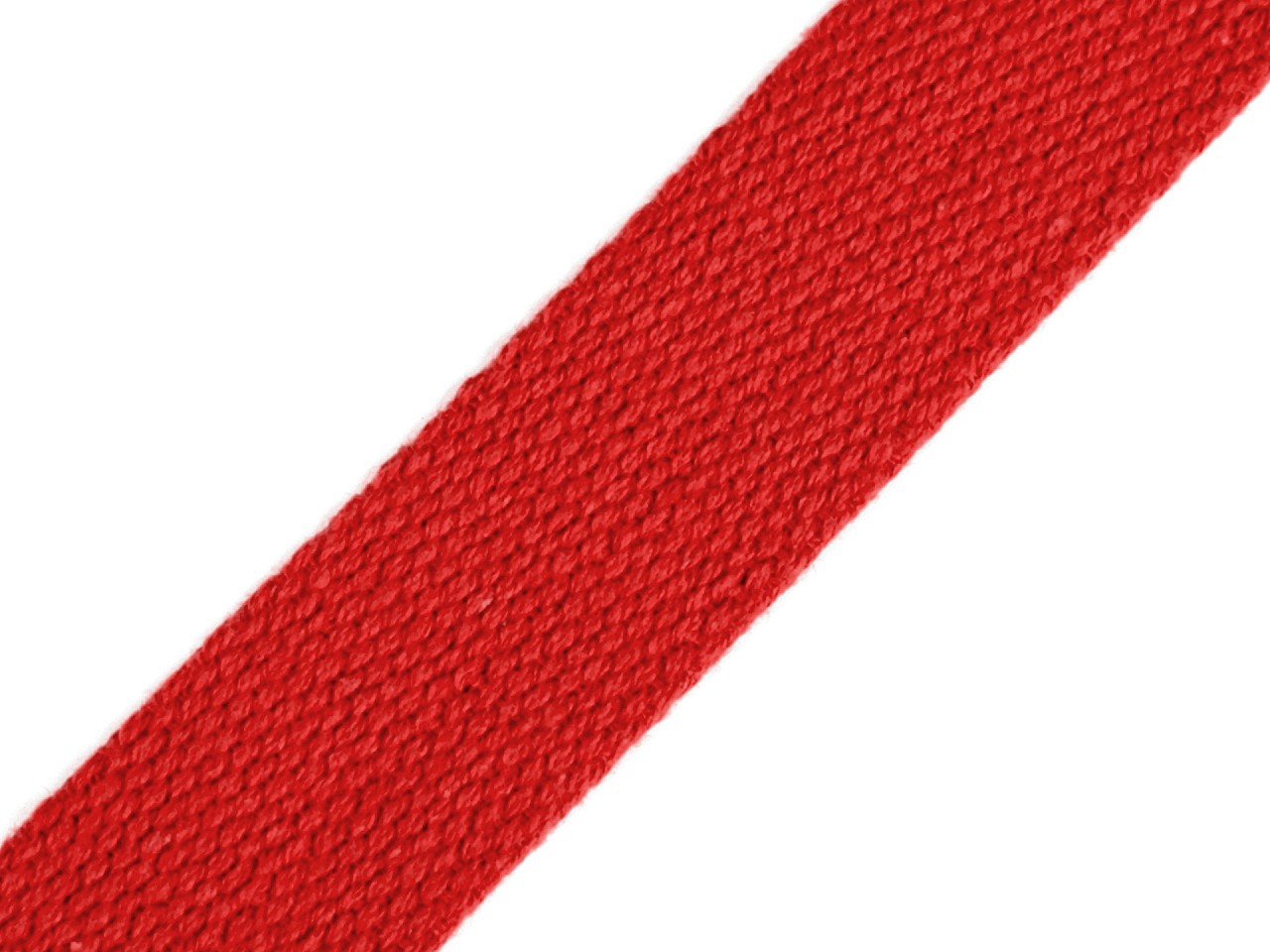 Bavlněný popruh šíře 25 mm, barva 19 červená
