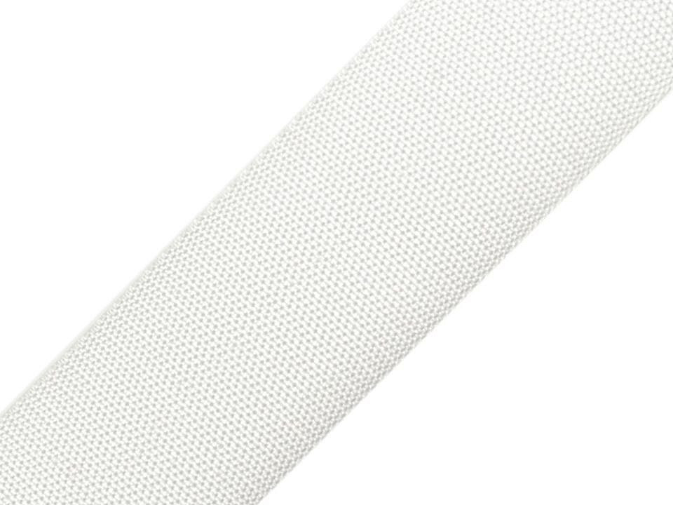 Popruh polypropylénový šíře 40 mm bílý POL, barva Bílá