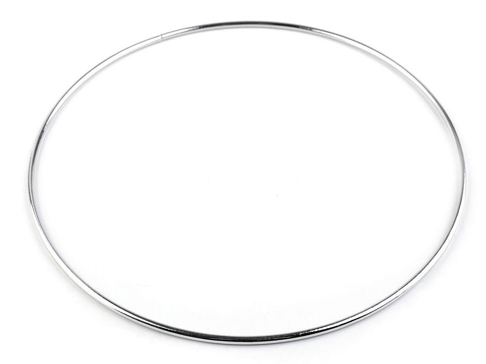 Fotografie Kovový kruh na lapač snů / k dekorování Ø20 cm, barva 1 (20 cm) nikl
