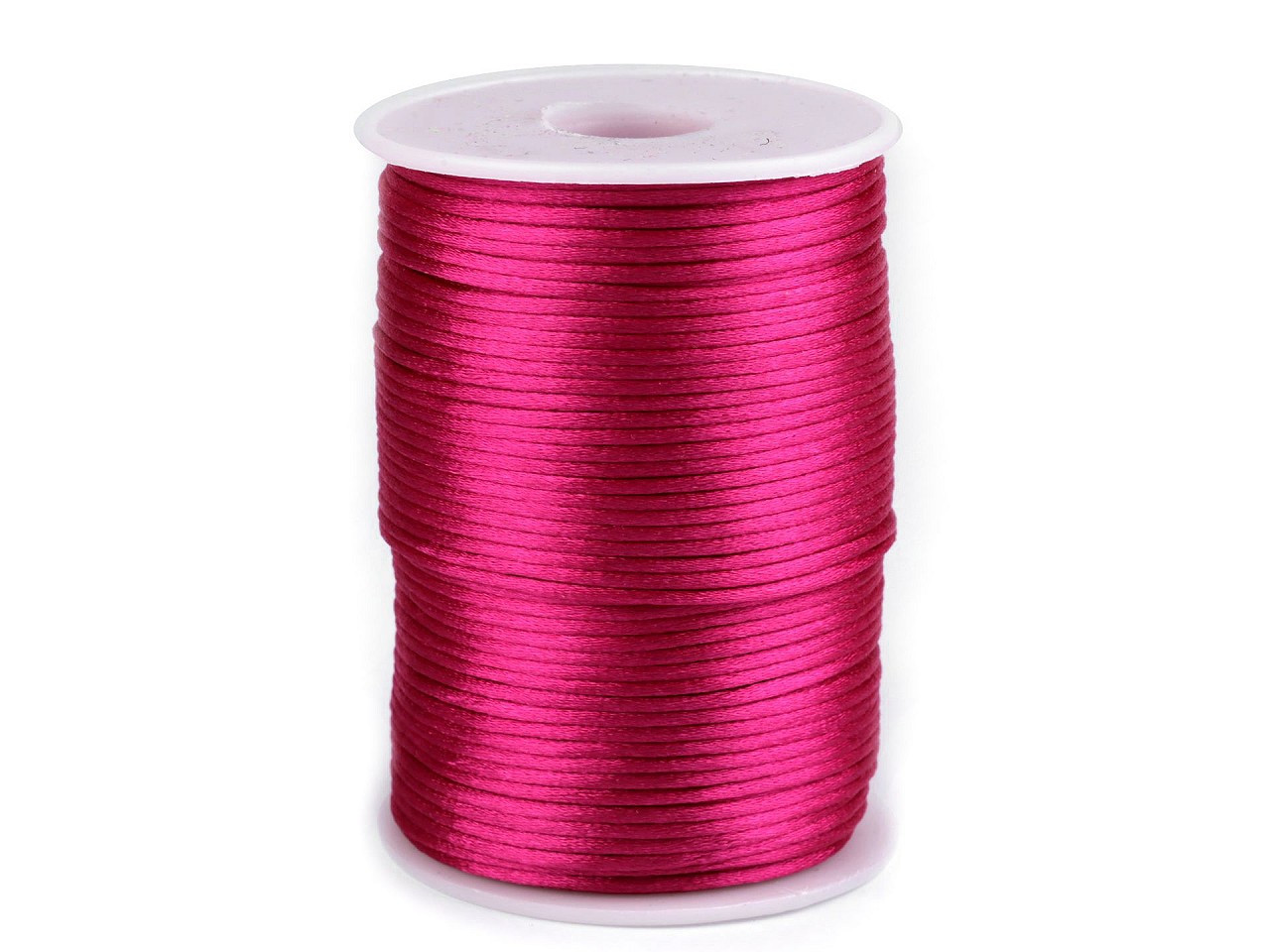 Saténová šňůra Ø2 mm, barva 27 pink tmavá