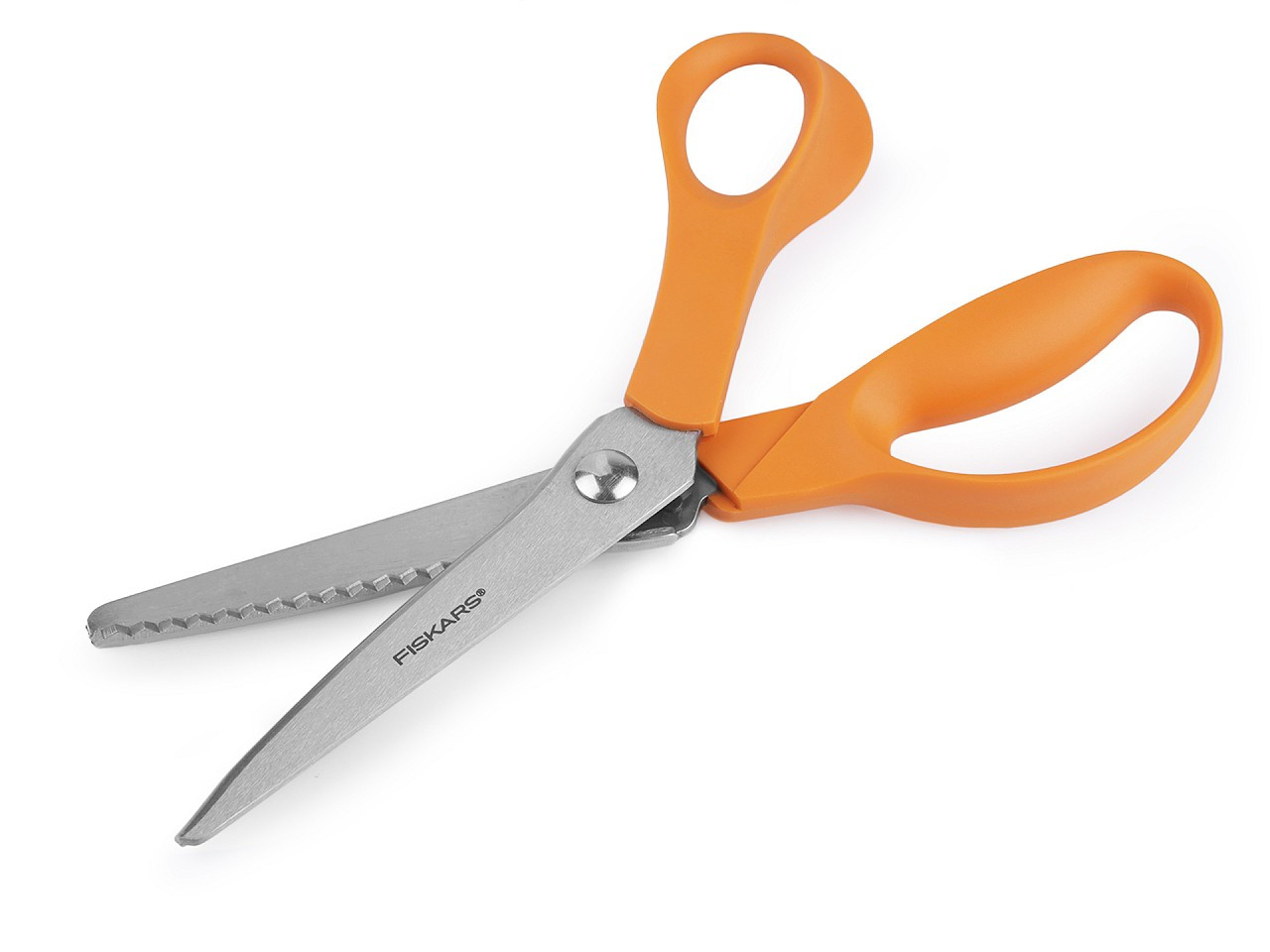 Entlovací krejčovské nůžky Fiskars délka 23 cm, barva oranžová
