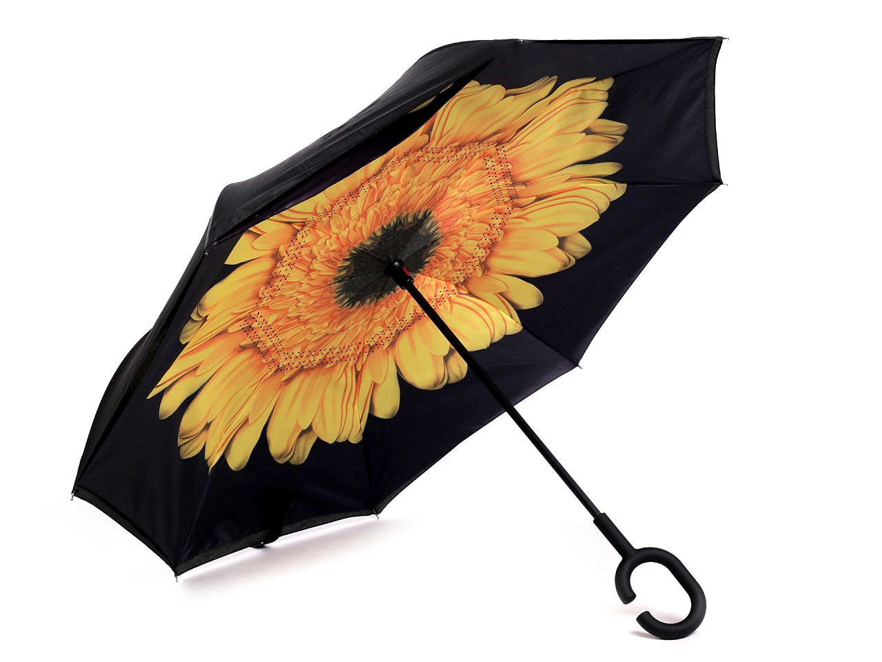 Obrácený deštník dvouvrstvý, barva 5 oranžovožlutá slunečnice