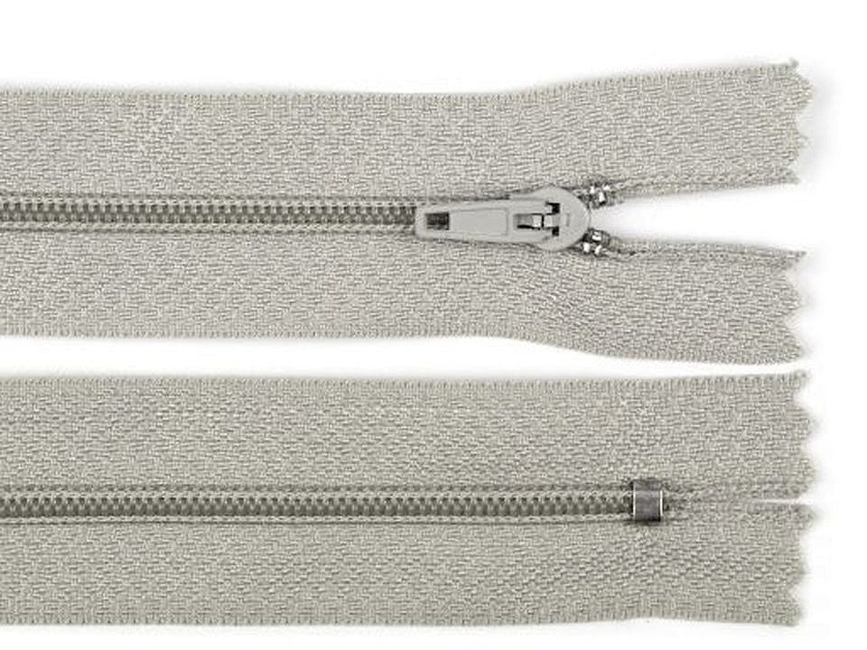 Spirálový zip šíře 3 mm délka 30 cm pinlock, barva 310 šedobéžová