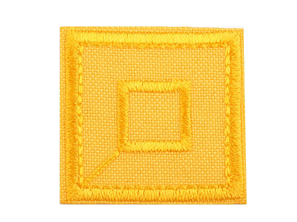 Nažehlovačka čtverec, barva 2 žlutá žloutková