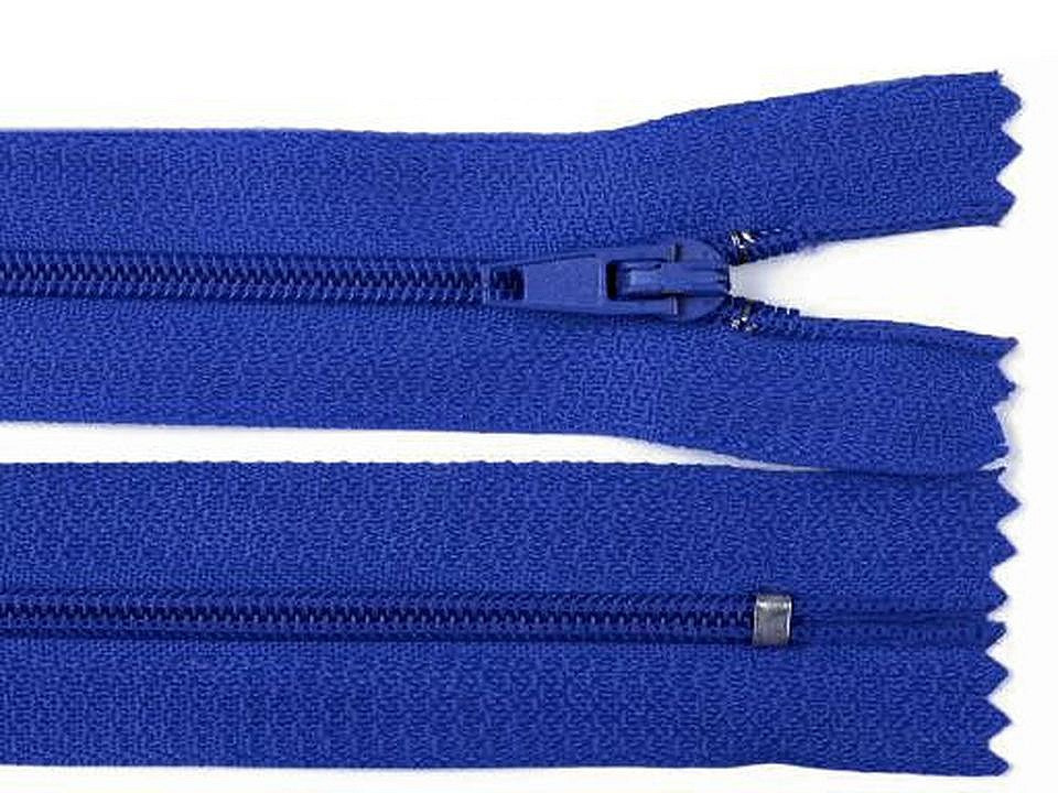 Spirálový zip šíře 3 mm délka 25 cm pinlock, barva 340 modrá královská