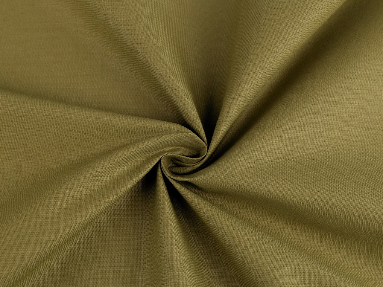 Bavlněná látka / plátno jednobarevná, barva 59 (80) zelená khaki stř.