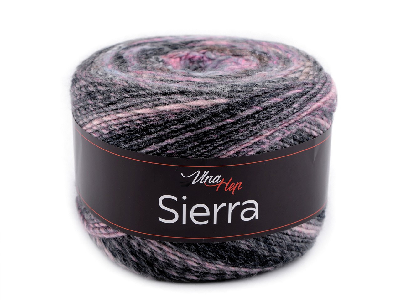 Pletací příze Sierra 150 g, barva 9 (7209) šedá růžová
