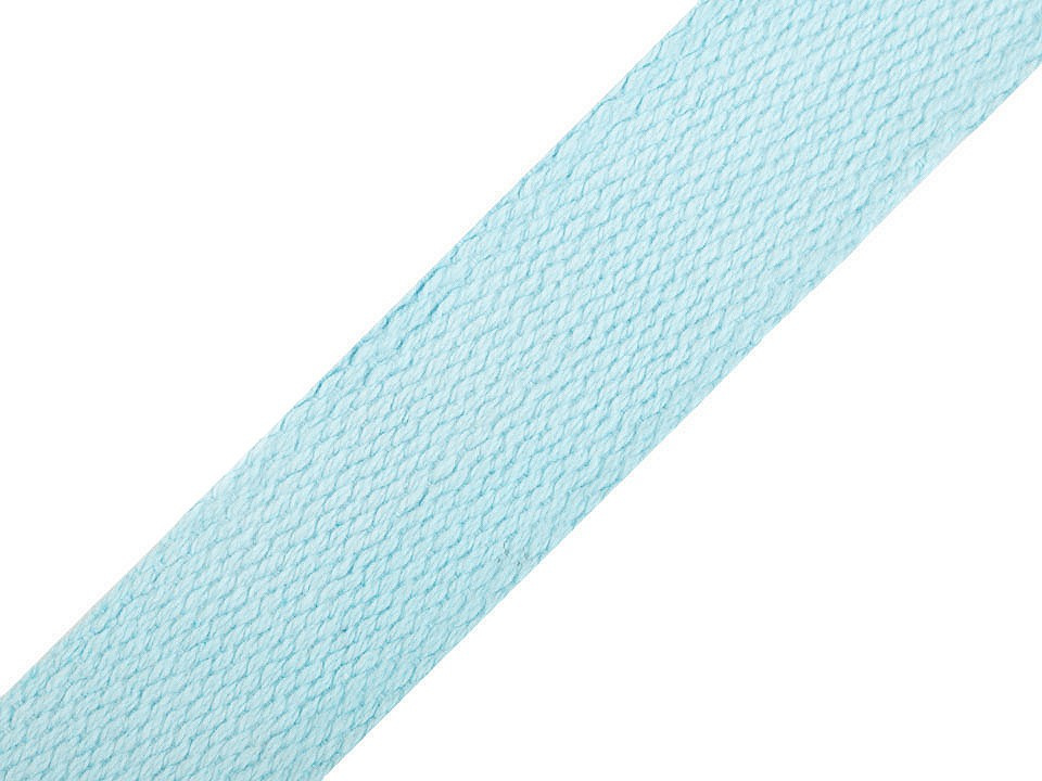 Bavlněný popruh šíře 25 mm, barva 14 modrá ledová