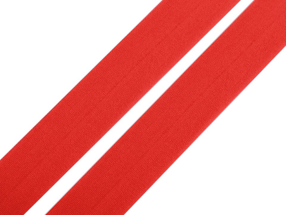 Lemovací pruženka půlená šíře 20 mm, barva 8 červená