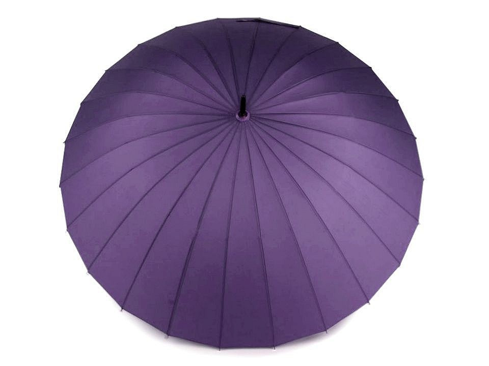 Dámský deštník kouzelný s květy, barva 23 fialová tmavá