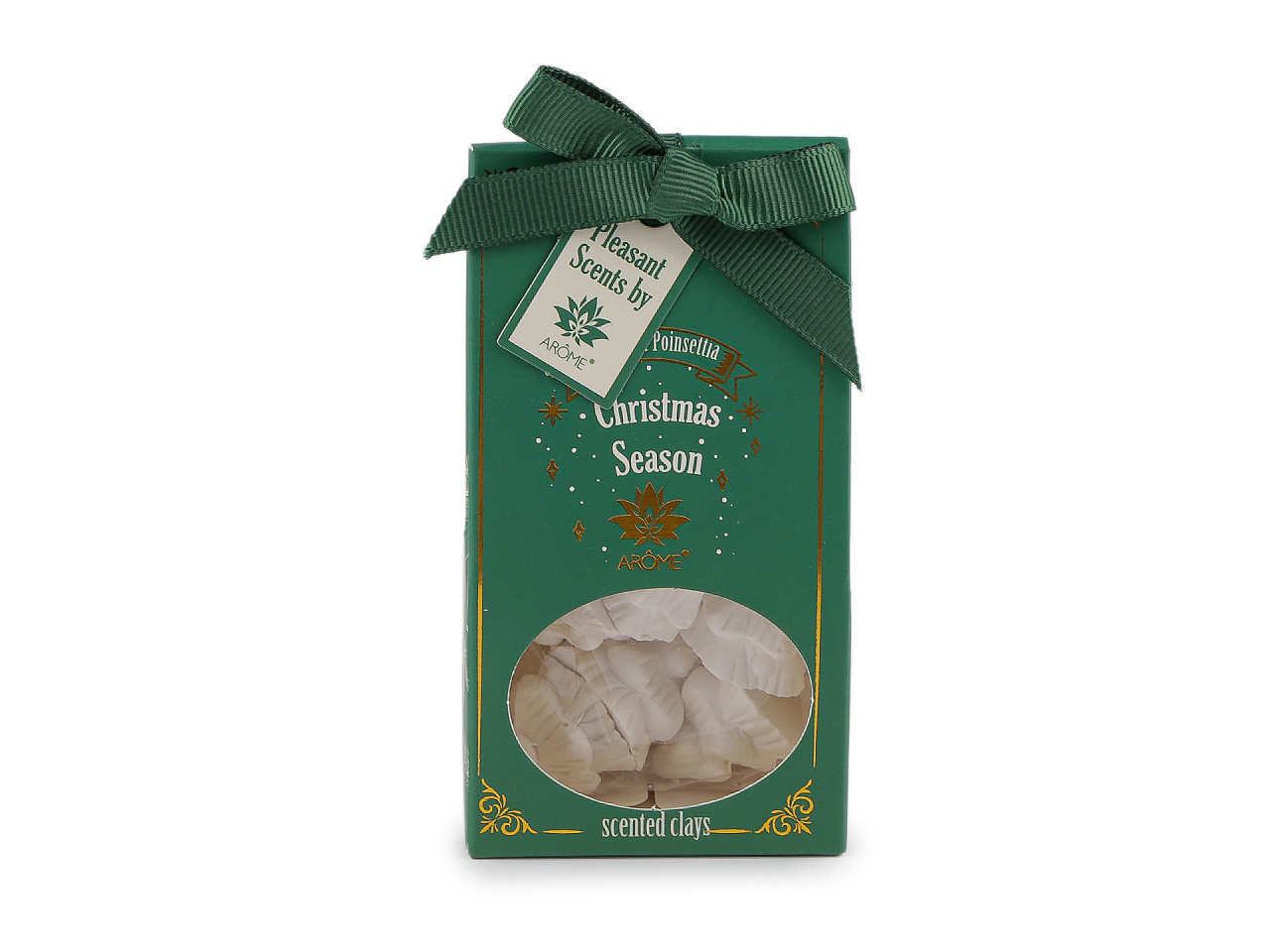 Vonné jíly v dárkové krabičce - anděl, růže, levandule, barva 11 (Christmas Season) bílá stromeček