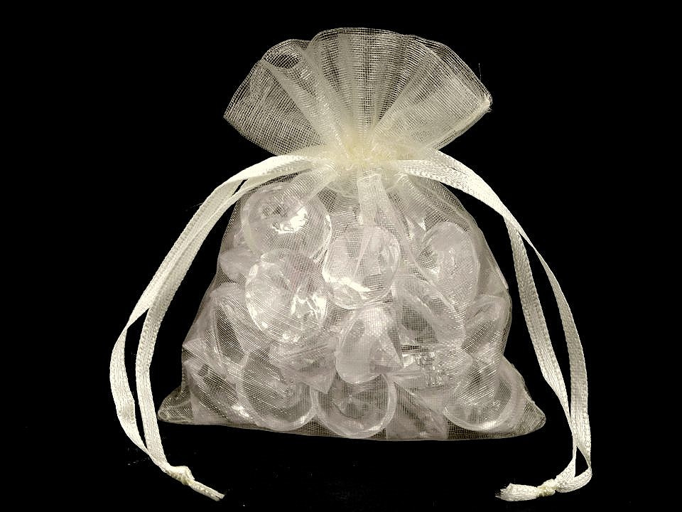 Dárkový pytlík 9x11 cm organza, barva 36 vanilková