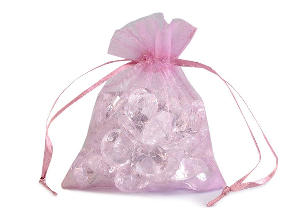 Dárkový pytlík 9x11 cm organza, barva 35 starorůžová