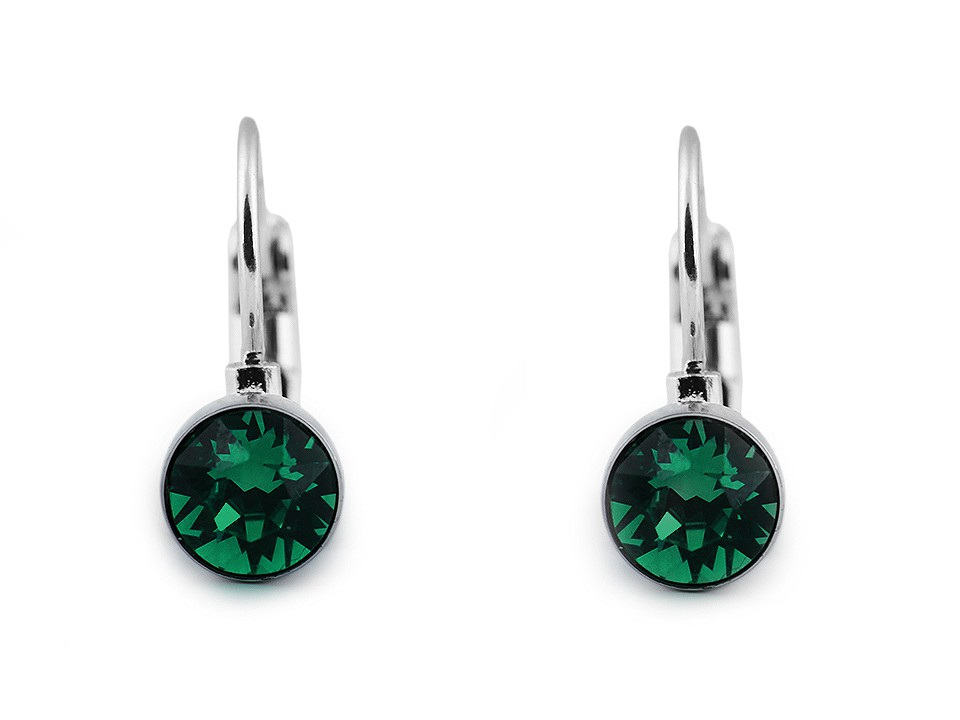 Fotografie Náušnice se Swarovski Elements, barva 15 (205) emerald