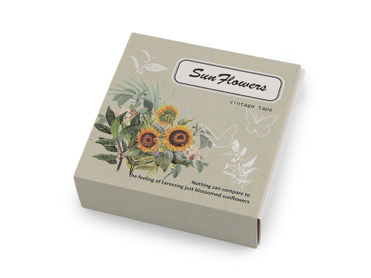 Washi ozdobná lepicí páska vintage sada, barva 2 mix slunečnice